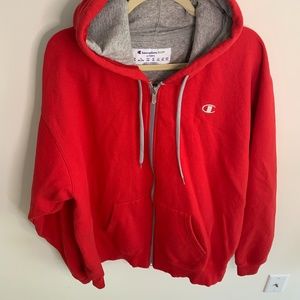 red champion zip up